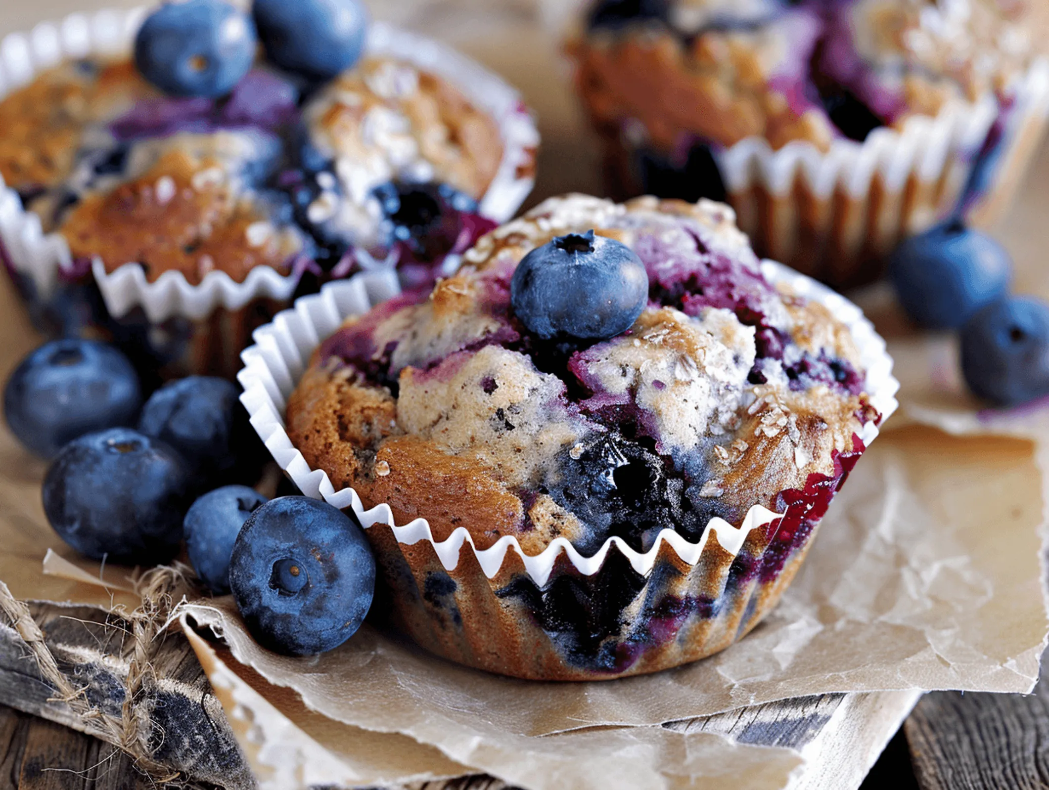 Muffins de arándanos